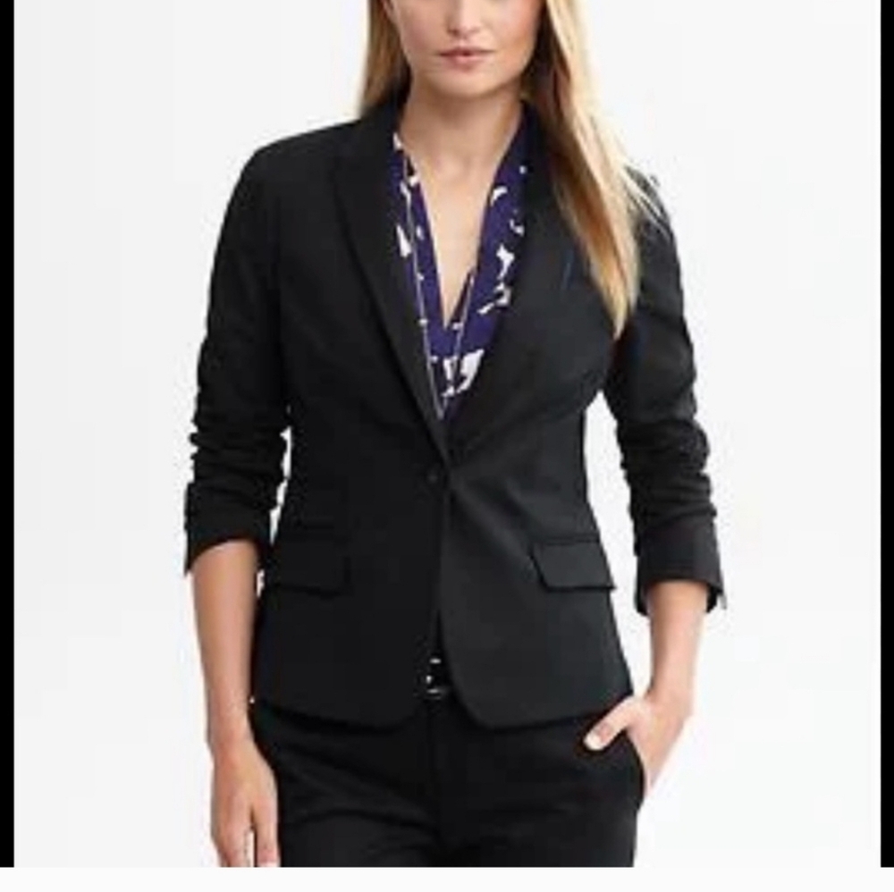 Banana Republic Women's Classic Black Blazer Ladies Size 8 Capsule Wardrobe